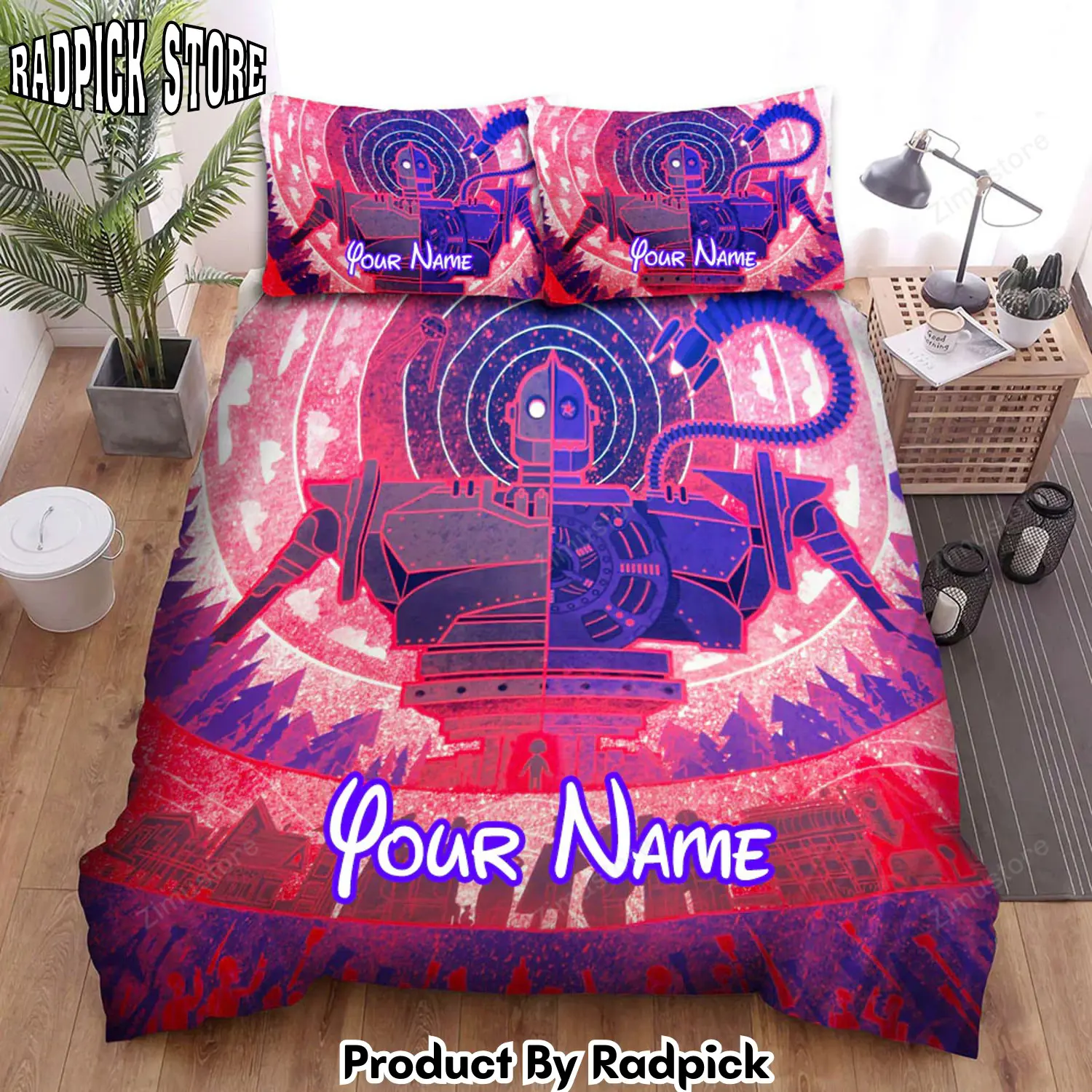 Radpick the iron giant poster movie poster bed sheets duvet cover personalized name bedding sets ver 3 rp3271187